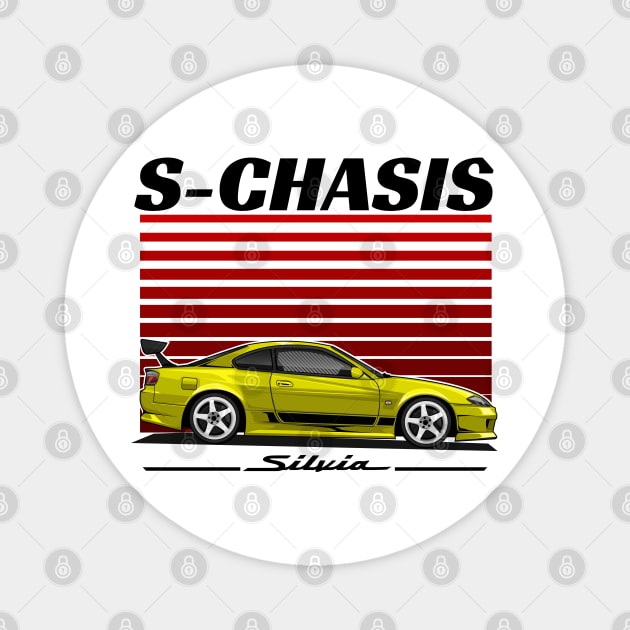 JDM LEGEND NISSAN SILVIA S15(YELLOW) Magnet by HFP_ARTWORK